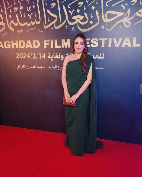 دنيا عبد العزيز: العراق يهتم بالثقافة والفنون ومستوى الأفلام بمهرجان بغداد رائع