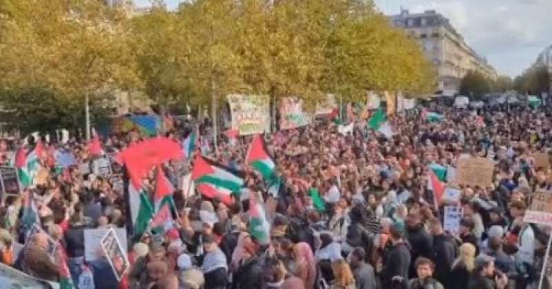 أعلام وكوفيات فلسطين على النوافذ، انتفاضة الطلبة تصل محطة فرنسا!
